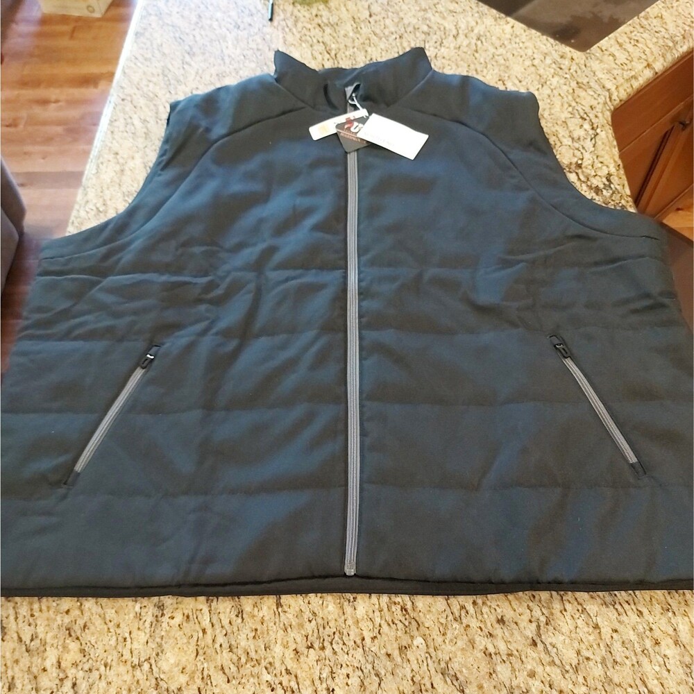 NORTH END Men's Softshell Full Zip Vest Size 5XL Black NWT Water Resistant